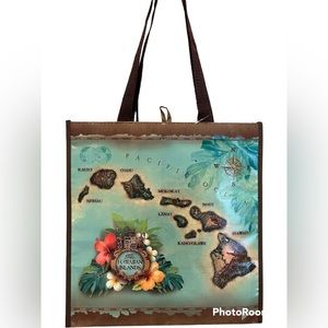 Hawaii Reusable Bag. Vintage Map.